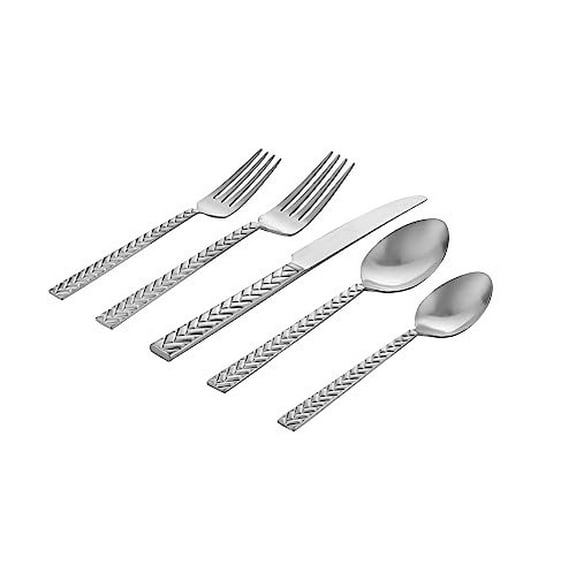 Godinger 20-Piece Flatware Set - Dinner Forks, Salad Forks, Tea Spoons, Tablespoons, and Knives - 18/0 Stainless Steel in Luxurious Satin Fade Finish
