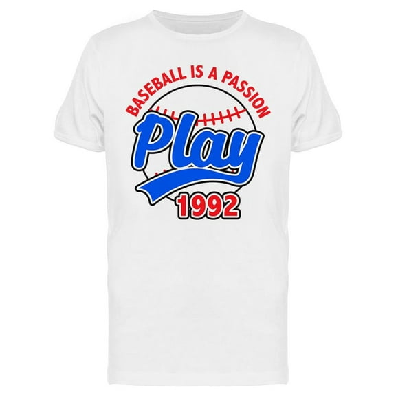 Baseball Is A Passion. Banner T-Shirt Men -Image by Shutterstock, Male XX-Large