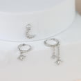 thumbnail image 2 of 6 Pcs/6 Pairs Hypoallergenic Stud Post 14K Gold Plated Earrings for Women Moon Star Hoop Stackable Cubic Zirconia Chain Dangle Earring Set Stacks for Multiple Piercings, 2 of 5