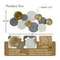 thumbnail image 5 of LuxenHome Modern Metal Connected Circles Wall Decor Sculpture in Multi-Color, 5 of 10
