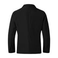 thumbnail image 5 of Men's Slim Fit Solid Color Blazer Jacket – Lightweight 2-Button Long Sleeve Business Casual Suit Coat for Everyday, Dinner, Prom & Wedding, 5 of 7