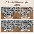 thumbnail image 7 of Design&I 3'x5' Washable Area Rug Low Profile & Durable Daily Traffic Ready Plaid With Diagonal Buffalo Check And Boho Accents Checkered Flowing Dynamic for Home Office, Hallway, 7 of 7