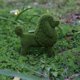 thumbnail image 4 of Estatua de cachorro flocado, figurita de animal, adorno de jardín, escultura de jardín con césped artificial para exterior, jardín y decoración de patio, 4 of 8