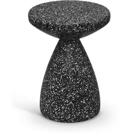 Meridian Furniture Anika Black Iron Terrazzo Side Table