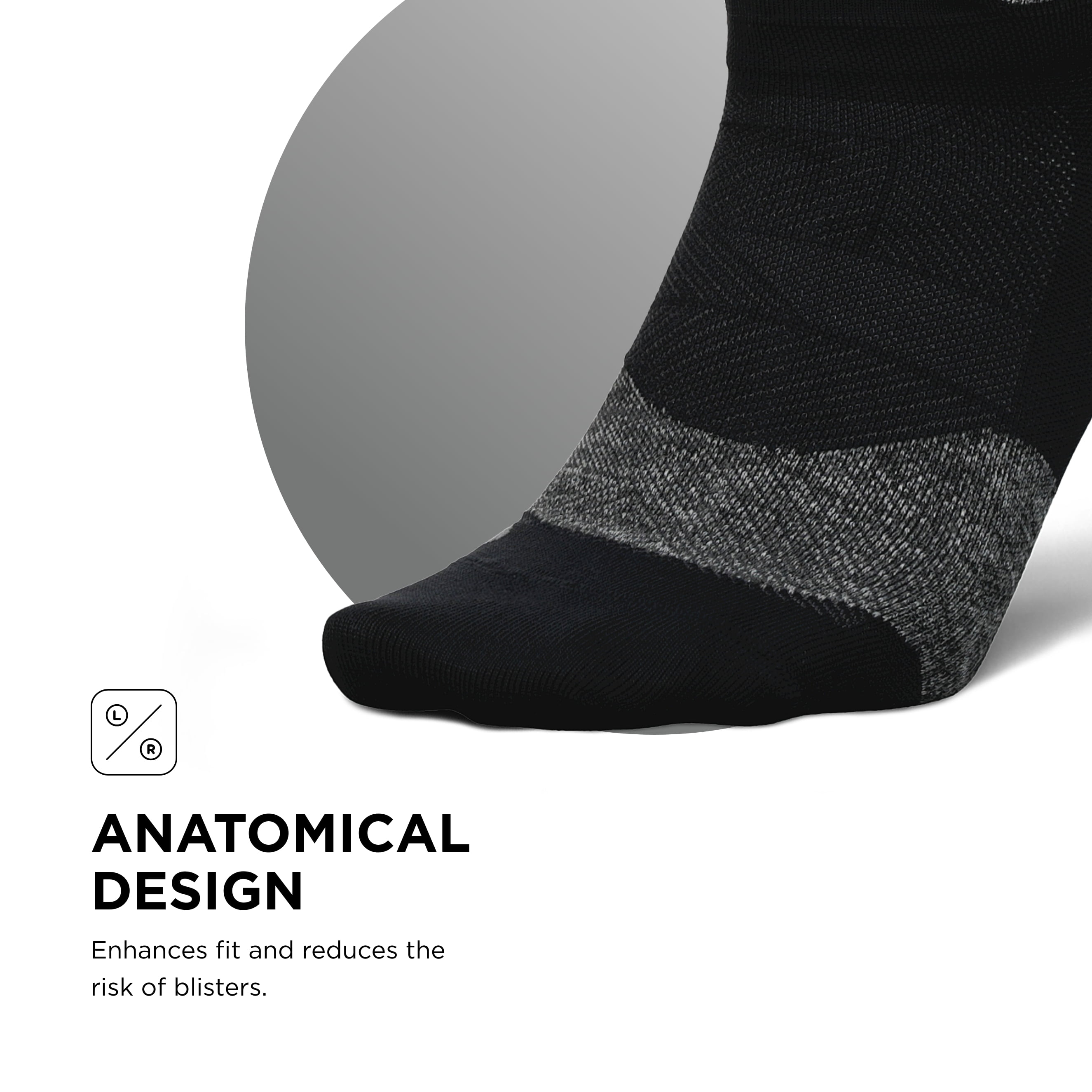 Feetures Elite Ultra Light Cushion Ankle Socks - Sport Sock with Targeted Compression - New Black, XL (3 Pair)