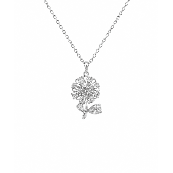 Regvo- Flower Plant Pendant Necklace, Nature-Inspired Jewelry, No Metal Design, Lightweight Elegant Pendant for Women, Gift for Daily Wear & Special Occasions