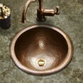 thumbnail image 2 of Houzer HW-CLA1RS Hammerwerks Classic Drop-in Copper Bathroom Sink, Antique Copper, 2 of 5