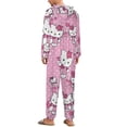 thumbnail image 3 of Hello Kitty Unisex Onesie Pajamas Zipper Jumpsuit Hooded One Piece Sleepwear for Family Mens Womens, 3 of 8