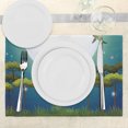 thumbnail image 3 of Ambesonne Dinosaur Place Mats Set of 4, Flying Cartoon Animals, Standard Size, Green White Blue, 3 of 6