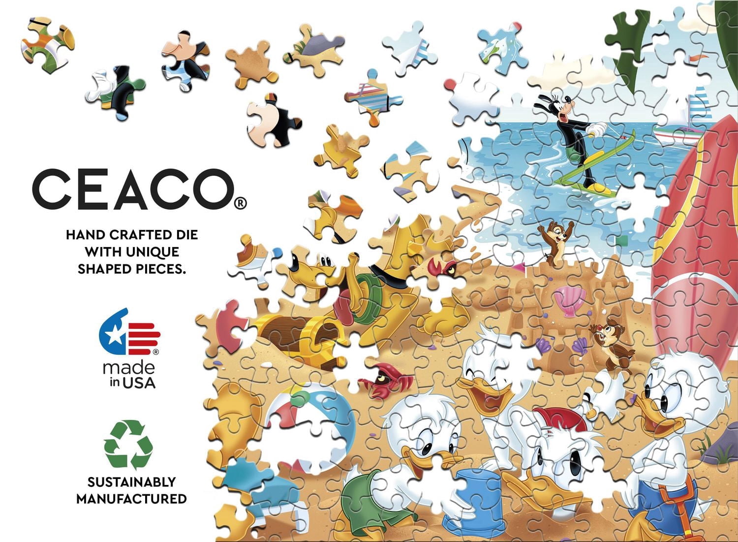 Ceaco - Disney - Mickey & Minnie at the Beach - Oversized 300 piece puzzle