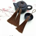 thumbnail image 4 of U8MO 2pcs Ice Silk Thread Cap Tassel Trim Craft Jewelry DIY Earrings tassels Pendants-Purple-2pcs, 4 of 9