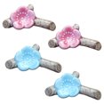 thumbnail image 1 of Soporte para palillos de cerámica de cereza de nieve de estilo japonés, soporte para cuchara de flor rosa, Juego de cuatro, 1 of 5