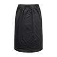 thumbnail image 2 of Women's Seamless Hem Slip Skirt Basic Modest Below the Knee Length Stretch Knit Straight Skirt for summer and office dresses(01_Black,85), 2 of 2