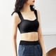 thumbnail image 3 of Gibobby Brasier deportivo para mujer Sujetador de estilo para mujer 2 uds., almohadilla extraíble para el pecho, ropa interior deportiva diaria(Negro + azul,XL), 3 of 5