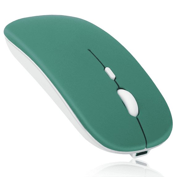 Bluetooth Rechargeable Mouse for DELL Vostro 5310 Laptop Bluetooth Wireless Mouse Designed for Laptop / PC / Mac / iPad pro / Computer / Tablet / Android Jade Green