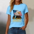 thumbnail image 6 of idosla Women's 250Th Anniversary Print Vintage Celebration T-Shirt 1776-2026 250 Patriotic Tee Casual Crew Neck Summer Tops (Sky Blue, S), 6 of 8