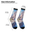 thumbnail image 2 of Honeii Majestic Fantasy Castle Print Children's Colorful Socks,Unisex Kids and Toddlers' Cushioned Sock,Kids Athletic Crew Socks,for Everyday Wear and Sports, 2 of 5
