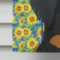 thumbnail image 4 of Summer Sunflowers Longhair Black and Tan Dachshund Flag Canvas House Size 28 in x 40 in, 4 of 5