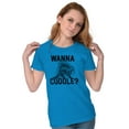 thumbnail image 3 of Wanna Cuddle Porcupine Animal Lover Womens Slim Fit Graphic Tee Brisco Brands X, 3 of 4