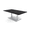 Black Cypress w/Silver Base, variant on Harmon Series 5Ft Small Rectangular Coffee Table Square Metal Base