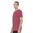 thumbnail image 4 of Bella Canvas Men's Jersey T-Shirt, CVC Short Sleeve Crewneck Heather Raspberry Tee, 3XL, 4 of 5