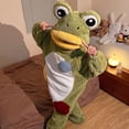 thumbnail image 2 of GWAABD Silly Big Eye Mouth Frog Pajamas, Soft Plush One Piece Costume Green Loungewear, S Size Pajamas, 2 of 8