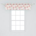 thumbnail image 2 of Ambesonne Pink Floral Window Valance, Pastel Tender Repetitive Pattern with Flowers and Birds Print, Curtain Valance for Kitchen Bedroom Decor with Rod Pocket, 54" X 12", Multicolor, 2 of 3