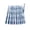 V28-Blue1, variant on WhouRiu Girls School Pleated Skirts Plaid Graphic Elastic Waist A Line Uniforms Skirt With Tie 9-18 Years