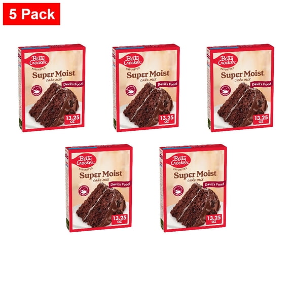 Betty Crocker Favorites Super Moist Devils Food Cake Mix 13.25 oz - 5 Pack