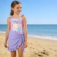 thumbnail image 2 of XEGLSBU Girls Swimsuit Size 8 1 Piece Bikini Small Skirt 2pcs Suit for Girls b-Purple Size 7-8 Years, 2 of 4