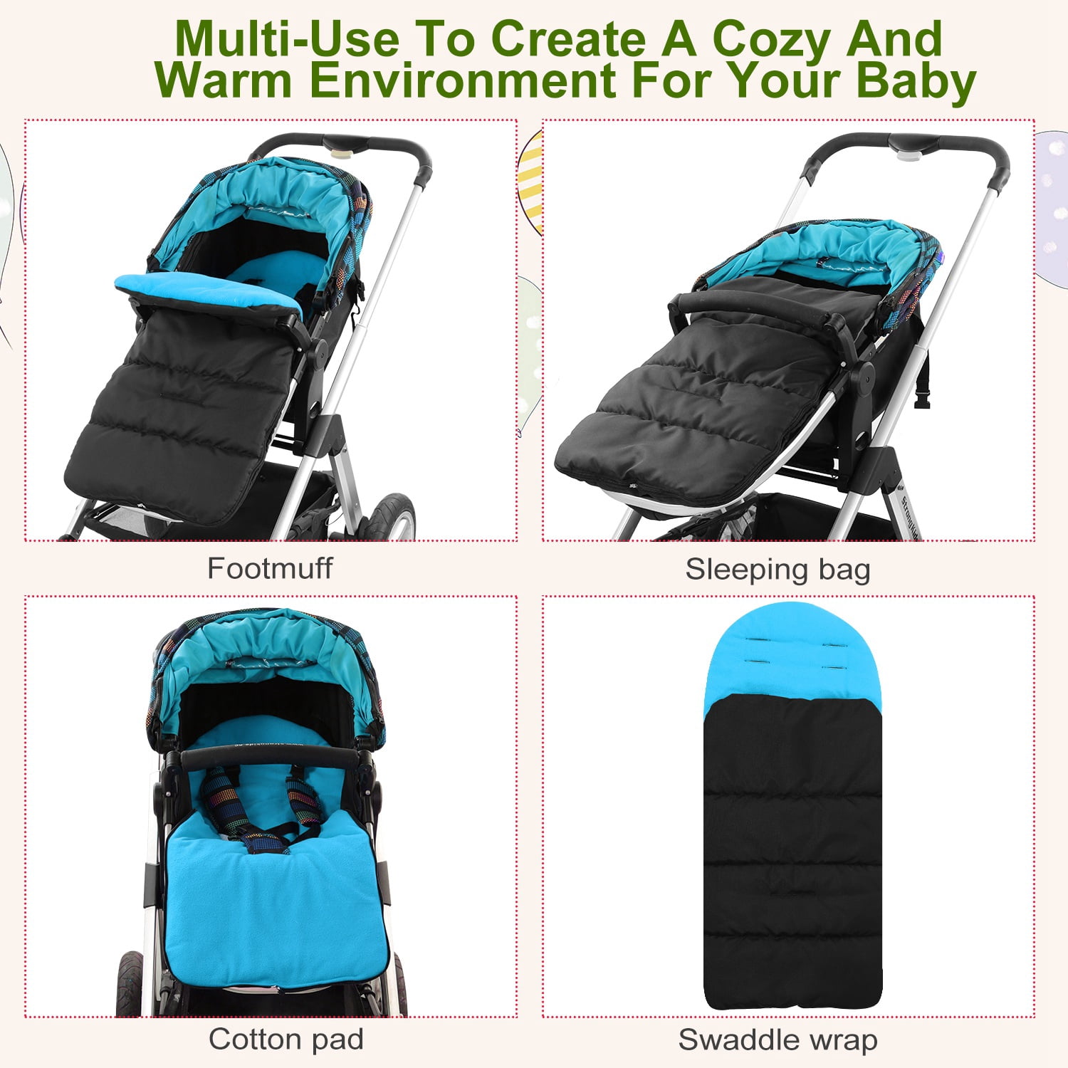 baby stroller sleeping bag newborn swaddle wrap toddle winter warm footmuff blanket for pushchairs buggy pram walmart com walmart com baby stroller sleeping bag newborn swaddle wrap toddle winter warm footmuff blanket for pushchairs buggy pram