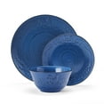 thumbnail image 6 of Pfaltzgraff Trellis 12 Piece Stoneware Dinnerware Set Rooster Blue, 6 of 12