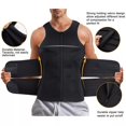 thumbnail image 3 of Chaleco moldeador de doble cinturón para hombre, corsé de goma reforzado para el sudor, cinturón deportivo ajustado para la cintura, 3 of 6