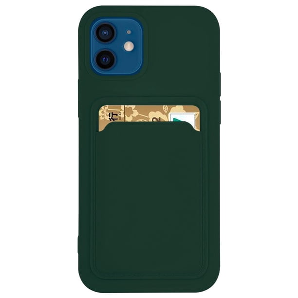 Funda de teléfono para Apple iPhone 14 13 11 12 pro max mini 7 8 plus XR XS X SE 2020, fundas originales, funda para tarjetas, silicona líquida suave Tan Jianjun unisex