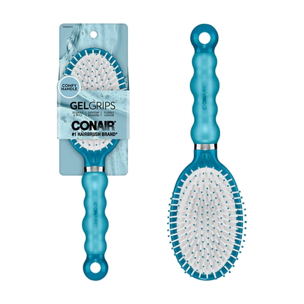 Conair Gel Grip Flexible Paddle Brush, Nylon Bristle, Cushion