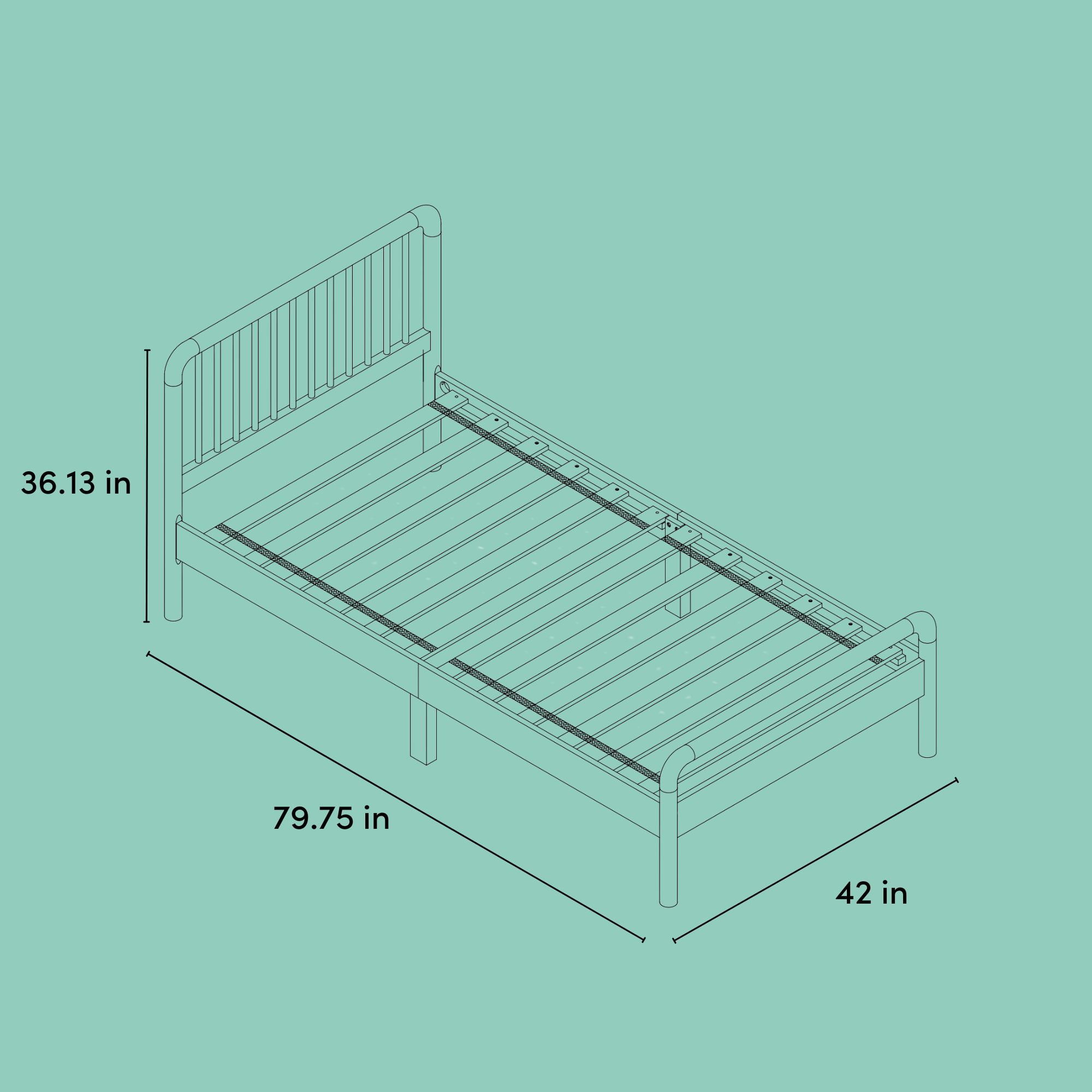 Storkcraft Porto Twin Bed, Olive