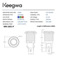 thumbnail image 6 of Keegwa (2 PCS) 16mm Latching Push Button Switch Silver Stainless Steel Metal with Ring LED Light with Wire Socket Plug Self-Locking 12V-24V 5A SPDT 1NO1NC (Blue), 6 of 7
