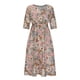 thumbnail image 4 of Vestidos estampados florales de media manga con cuello redondo informal de verano para mujer con bolsillo Fridja  bnh431, 4 of 8