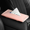 thumbnail image 3 of HEVIRGO Car Visor Tissue Holder Faux Leather Armrest Tissue Case Napkin Holder Buckle Elastic Band for Vehicles, 3 of 10