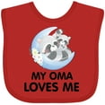 thumbnail image 3 of Inktastic Raccoon My Oma Loves Me Boys or Girls Baby Bib, 3 of 4