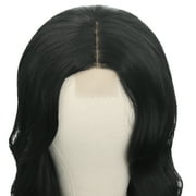 RYHAIR 30 inches Long Wavy HD Lace Front Wig with Black Synthetic Hair for Women Daily Cosplay