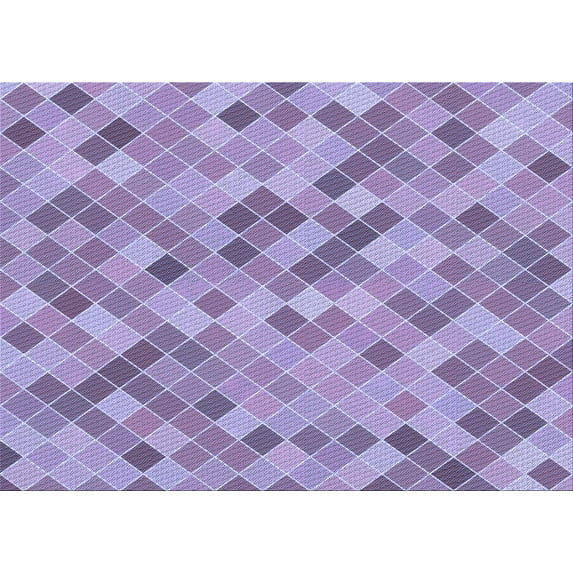 Ahgly Company Indoor Rectangle Patterned Bright Lilac Purple Area Rugs, 5' x 8'