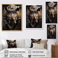 thumbnail image 4 of Designart "African King & Rhinoceros Beast Depiction" Animals Floater Framed Wall Art Print, 4 of 7