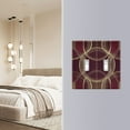thumbnail image 4 of Yayeee Toggle Light Switch Wall Plate 3-Gang 6.37"x4.48" Decorative Outlet Cover, Gold Abstract Pattern, 4 of 7