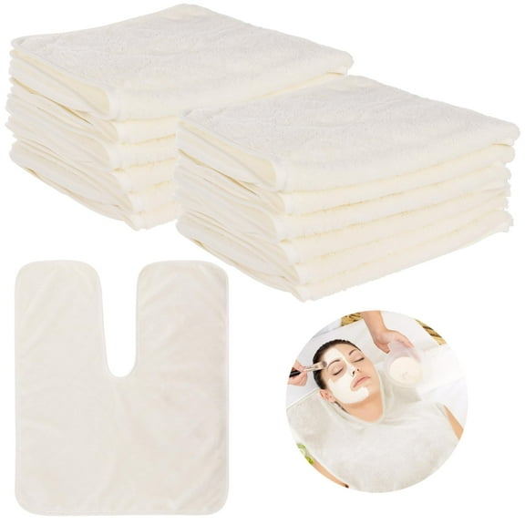 Toallas faciales DIMEGON de forro polar suave de coral en forma de U, 12 unidades