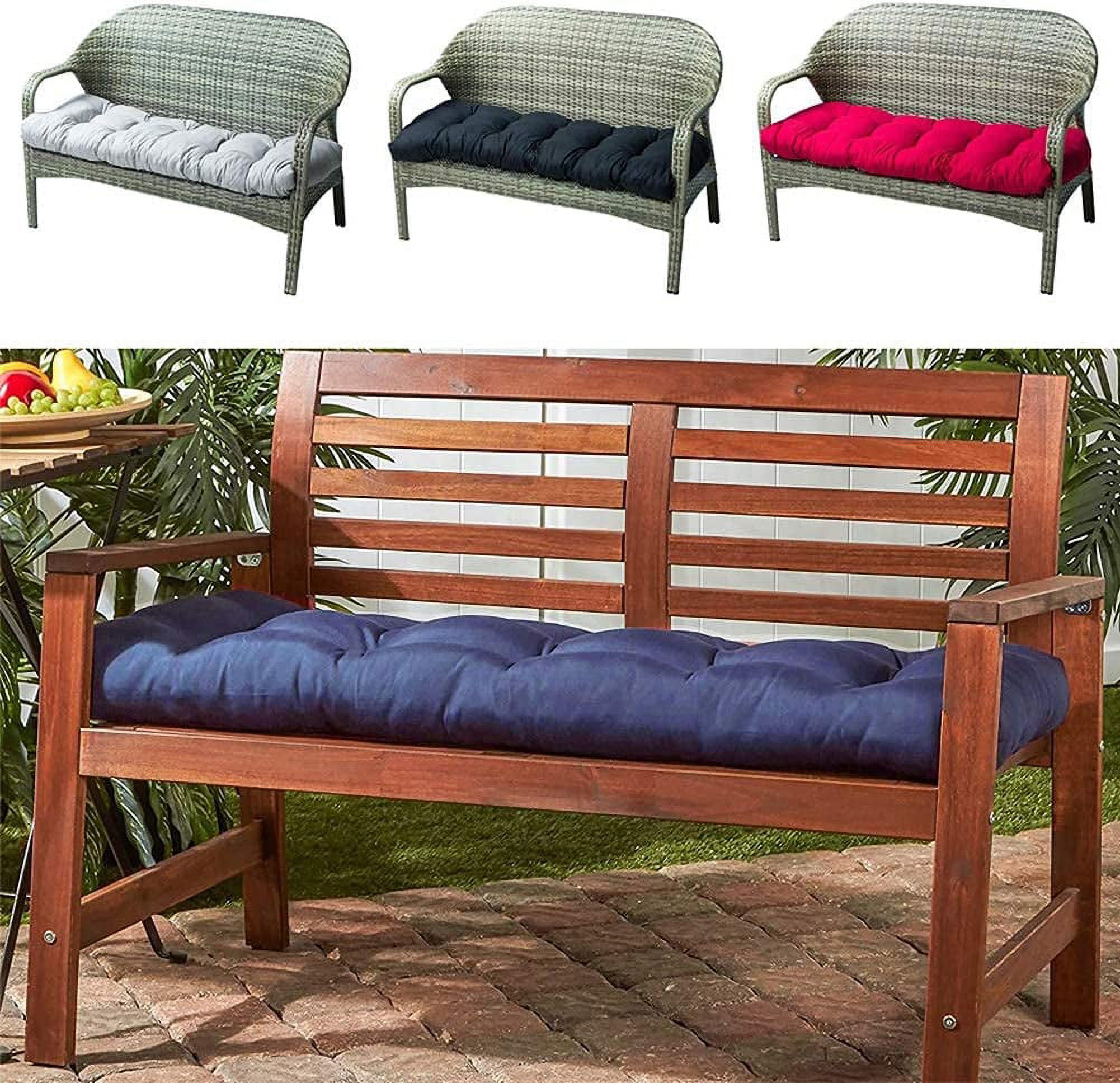 ERDOUY Indoor/Outdoor Bench Cushion, Swing Cushion, 51.2"x19.7", for Lounger Garden Furniture Patio Lounger Bench (Black)