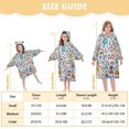 thumbnail image 4 of FORMRS Wearable Blanket Hoodie with Sleeves for Kids Cozy Flannel Sweatshirt, Doodle Pattern, 4 of 7