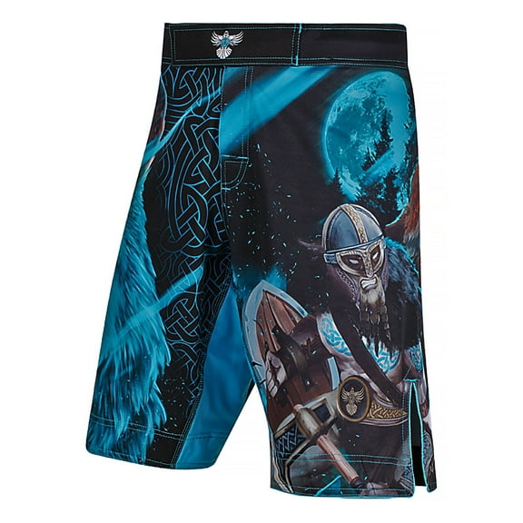 Raven Fightwear Men's Ulfhedinn 2.0 Viking Wolf MMA Shorts BJJ Black