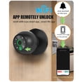 thumbnail image 4 of Chapa Electrónica KeyNexusBlack 3Pzas Biométrico TUYA App Móvil WiFi NIP IC NFC Baterías AAAx4 Incluidas USB C Negro., 4 of 4