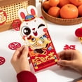 thumbnail image 3 of 6pcs Red Envelopes Spring Festival Chinese New Accessory Supply Greeting Accessories Year Packet Money Greetings Paper Cute Pouch Envelope Packing Cartoon Lucky NO5, 3 of 9